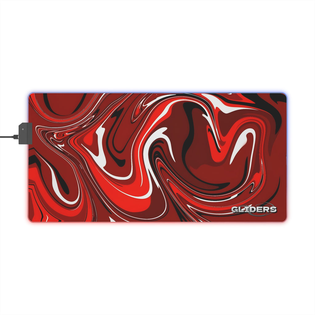 Led Gaming Mousepad Red X White