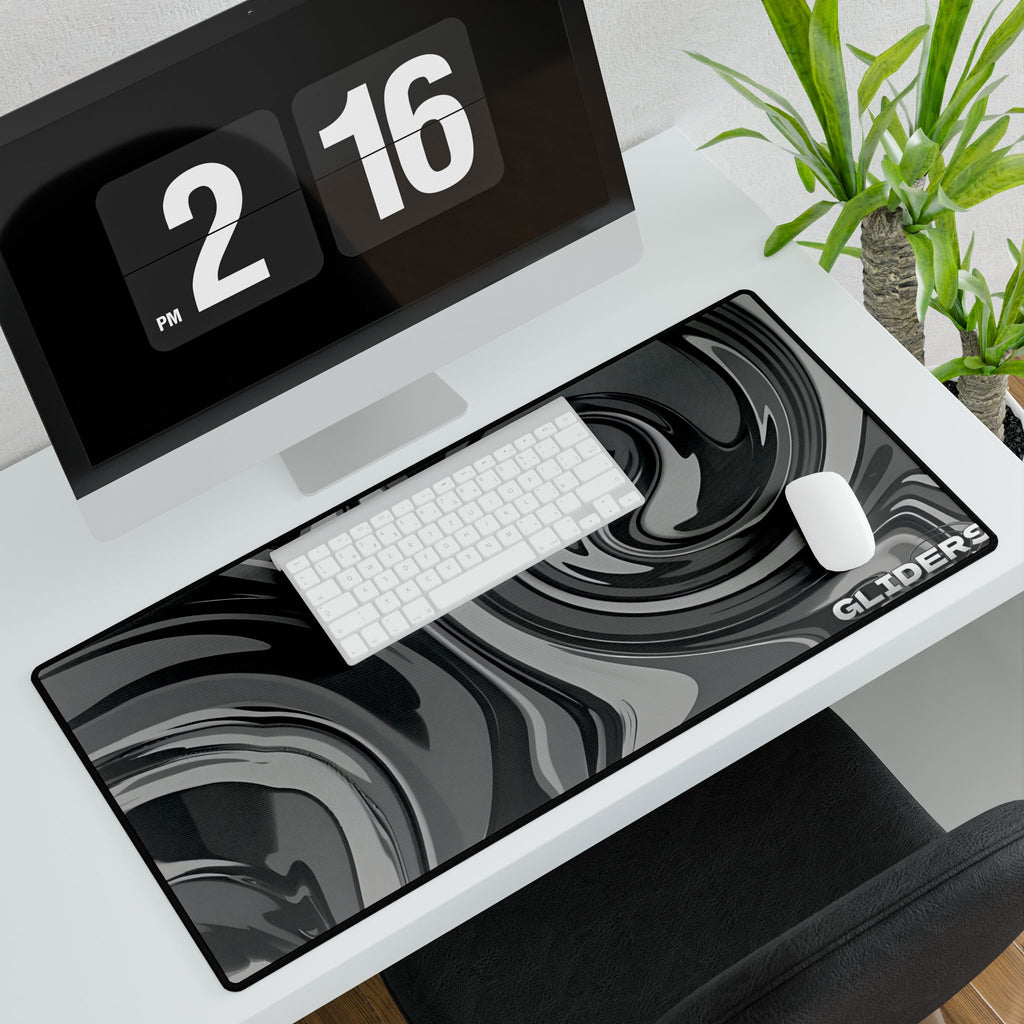 Grey X White Swirl Mousepad