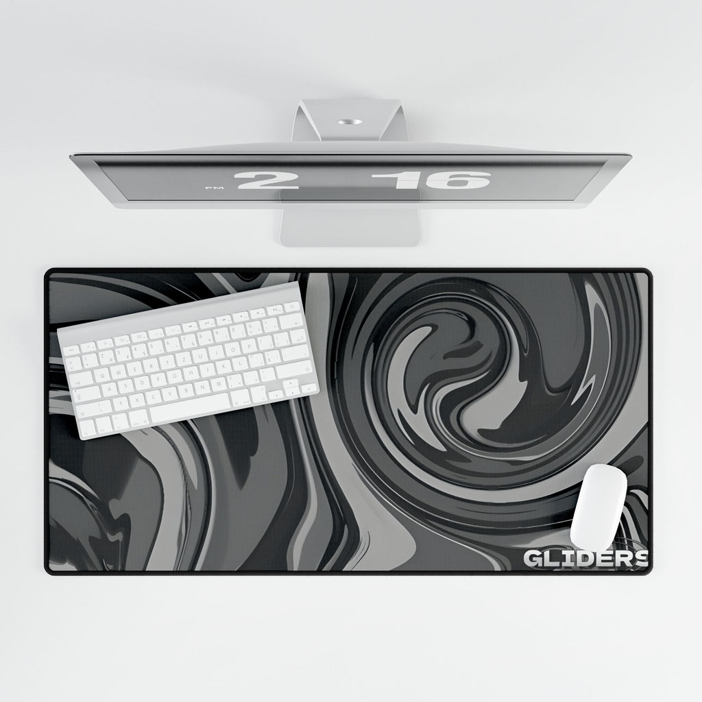 Grey X White Swirl Mousepad