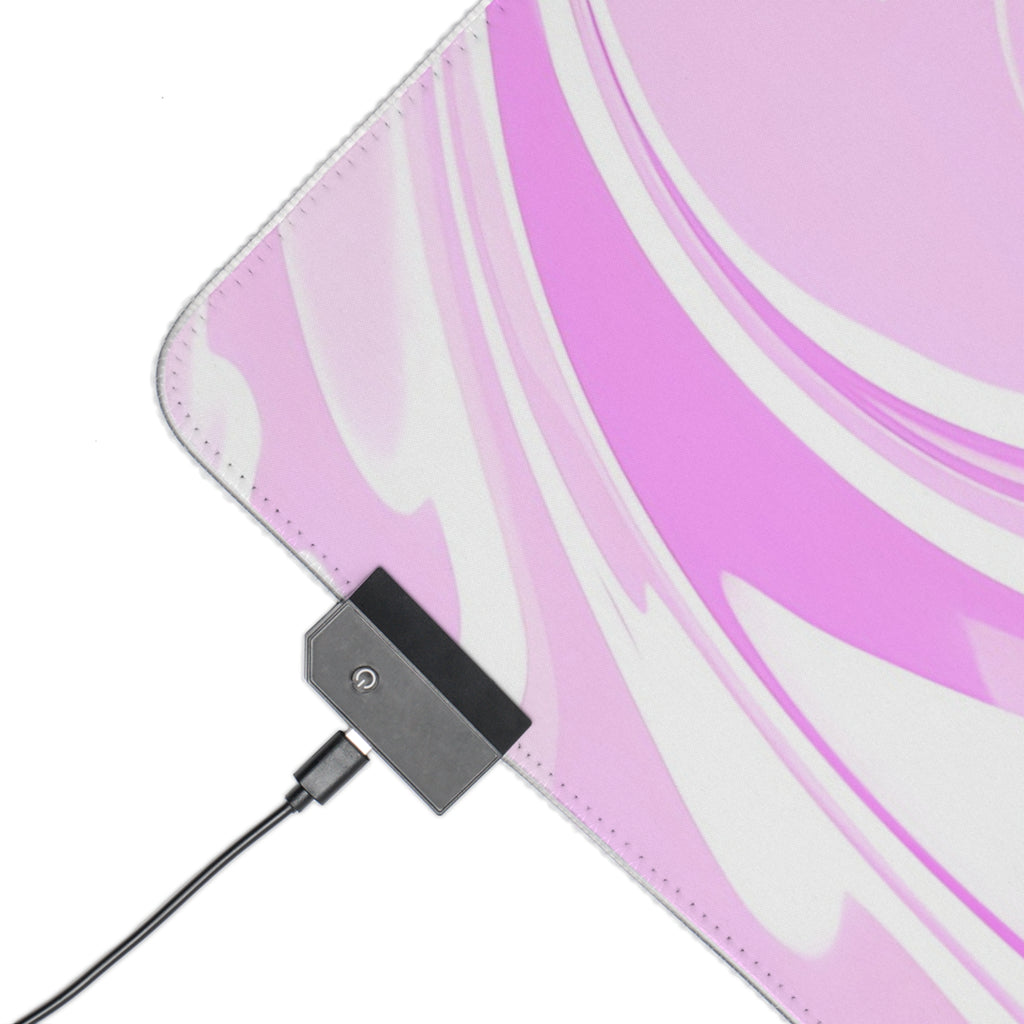 Led Gaming Mousepad Pink X White