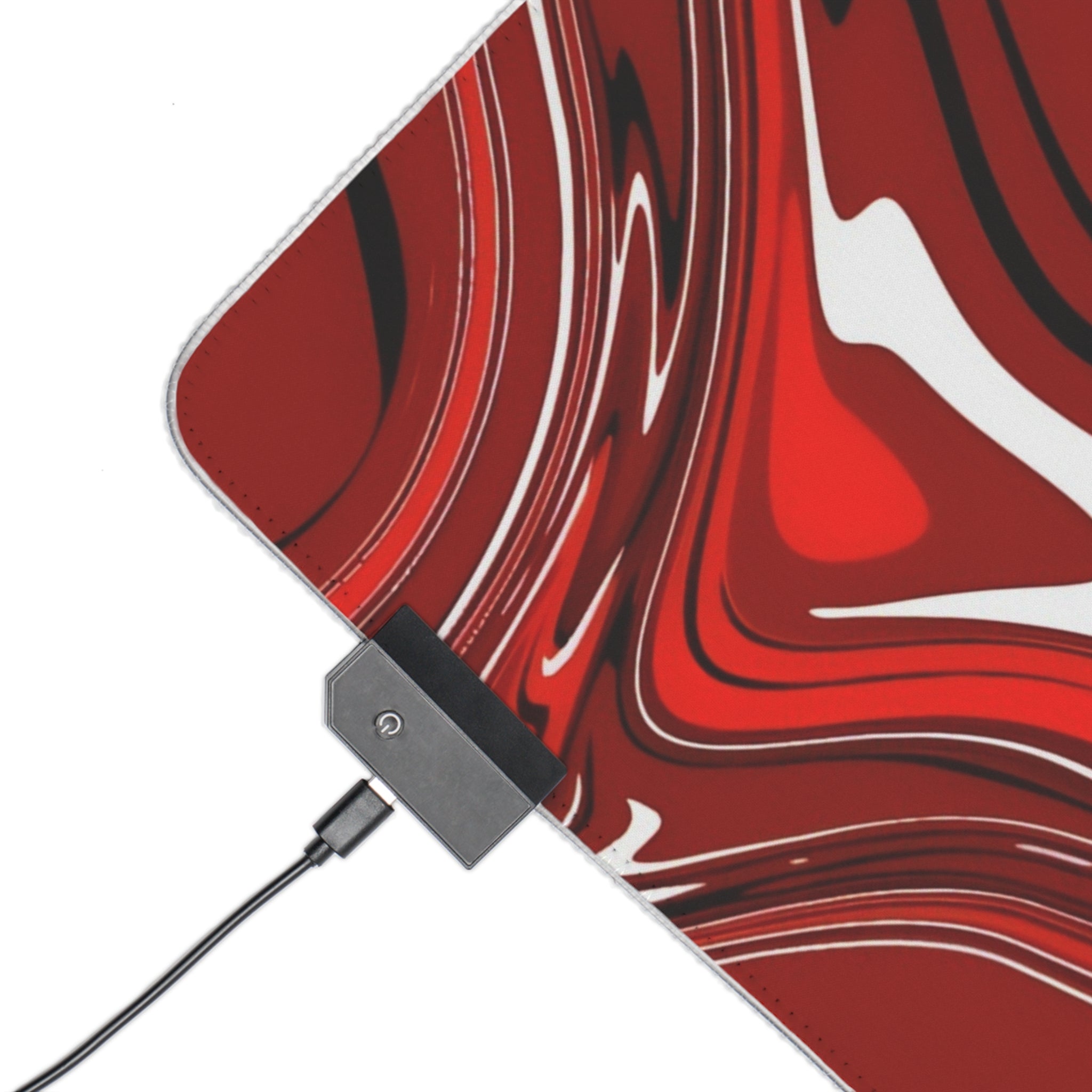 Led Gaming Mousepad Red X White