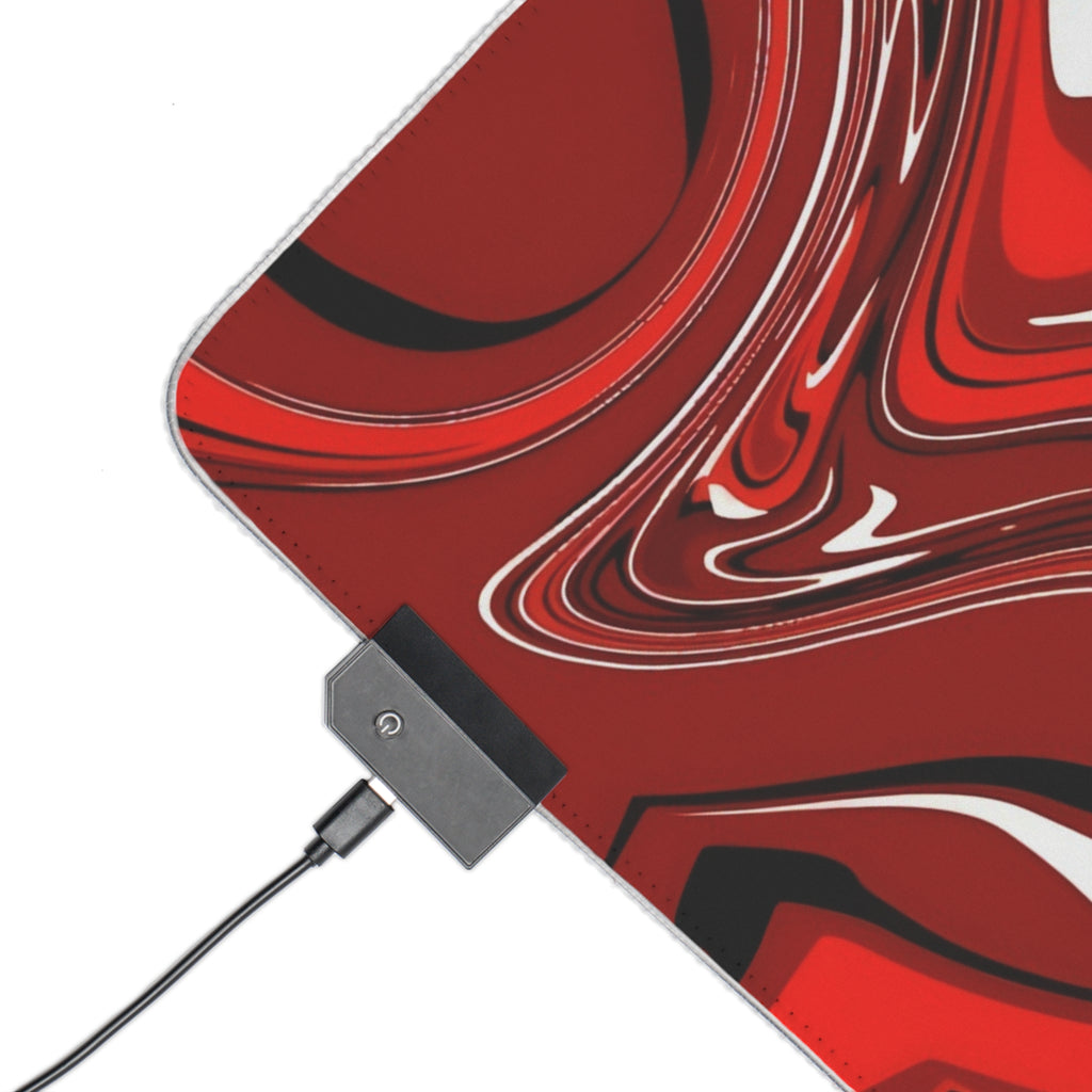 Led Gaming Mousepad Red X White