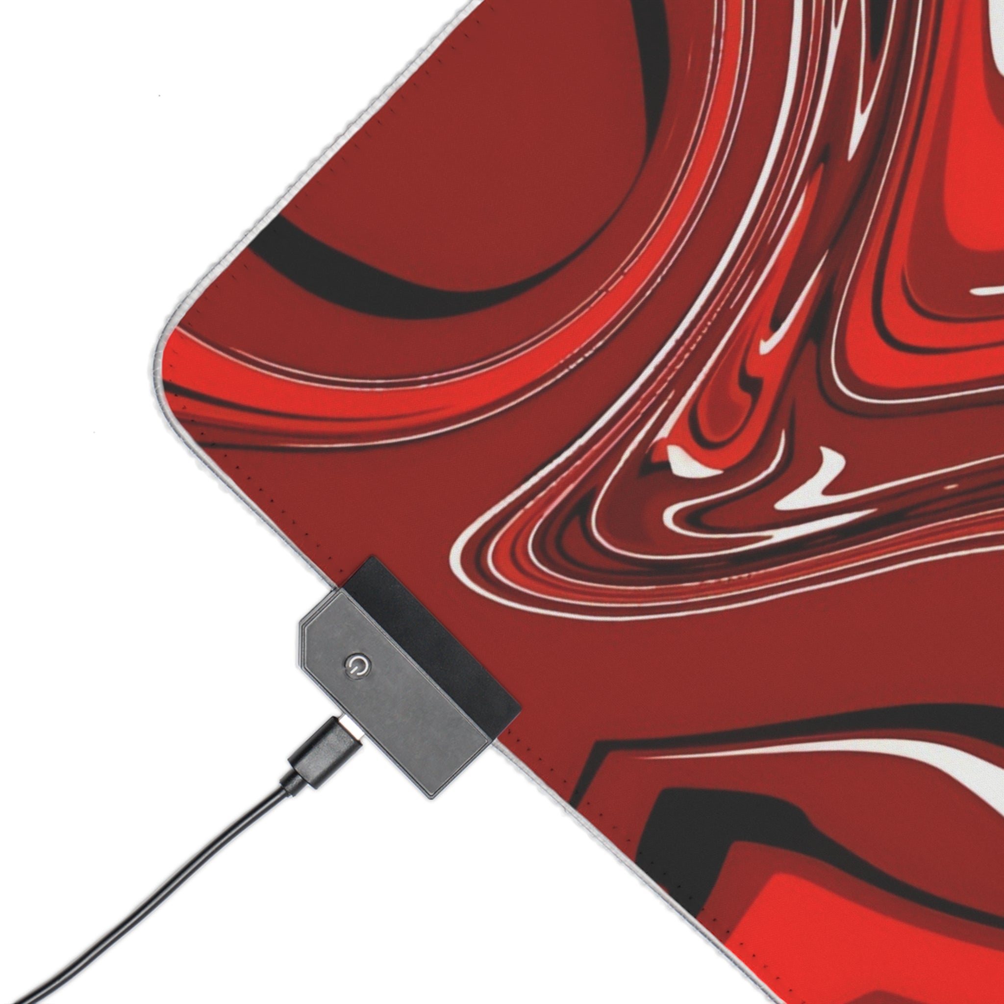 Led Gaming Mousepad Red X White