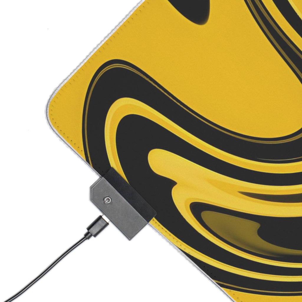 Led Gaming Mousepad Yellow X Black