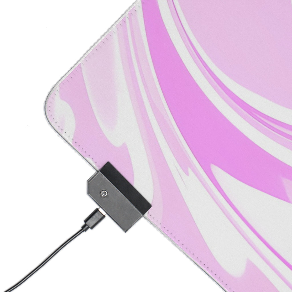 Led Gaming Mousepad Pink X White