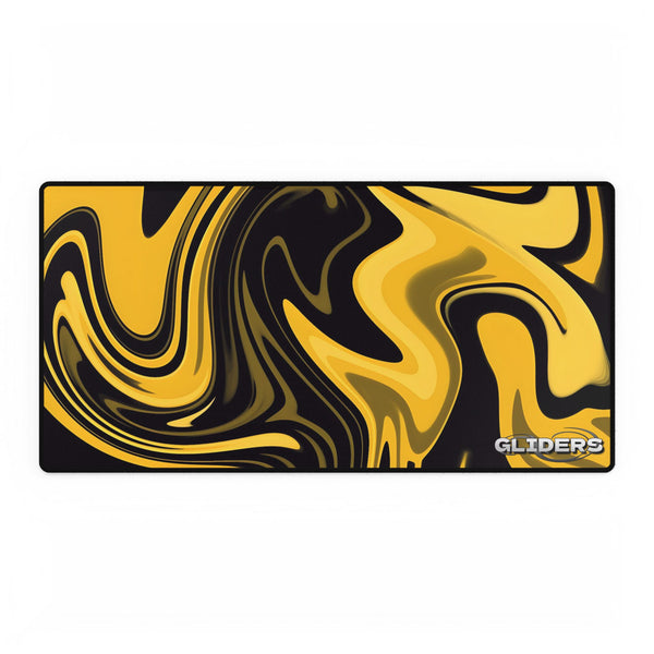 Yellow X Black Swirl Mousepad