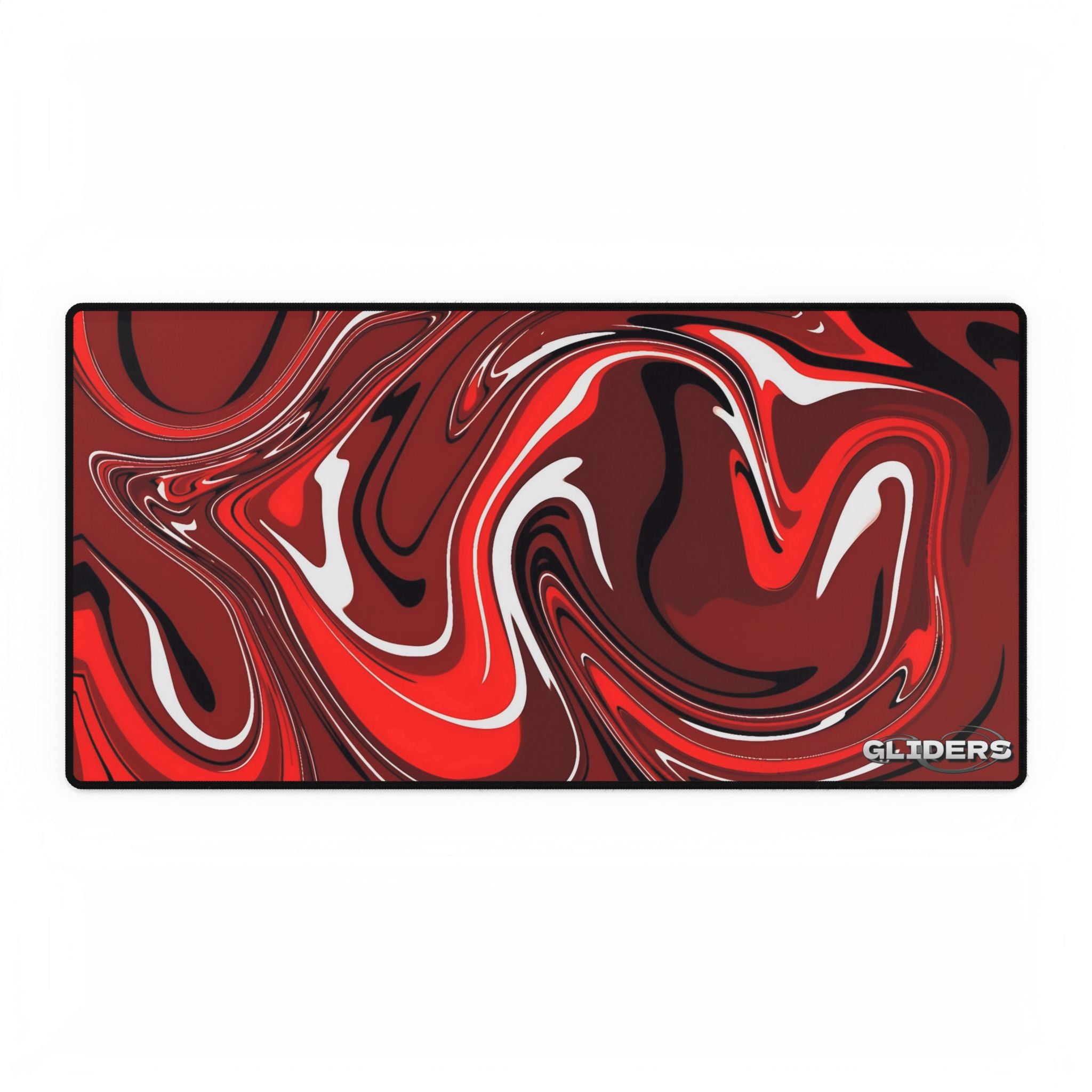 Red x White swirl Mousepad